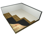 Suhi estrih s jednim slojem gips-kartonskih ploča na drvenoj podlozi