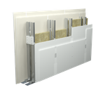 Instalacijski zid s dvostrukom konstrukcijom s dvostrukim slojem gips-kartonskih ploča